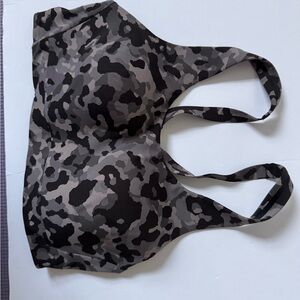 Athleta Camo Sports Bra - Black and Gray